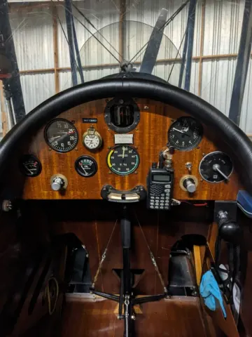 Antique aircraft cockpit instrument panel