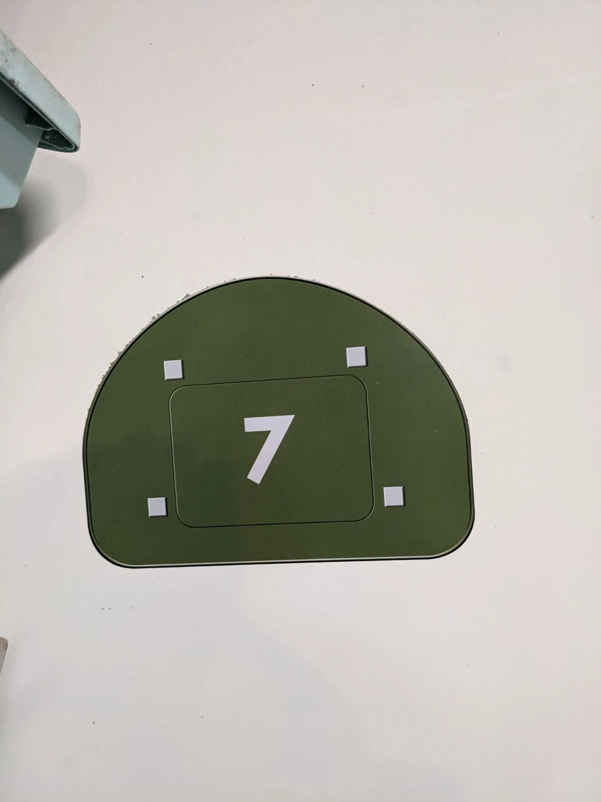 Green tail panel with number seven