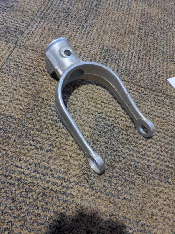 Metal aircraft control fork