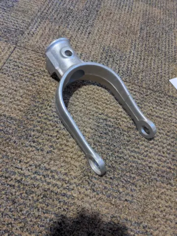 Metal aircraft control fork
